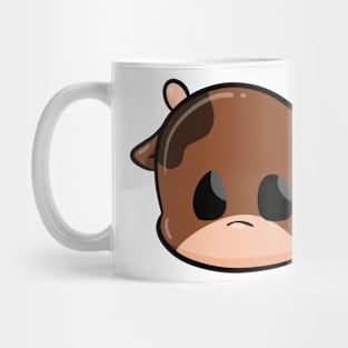 vector illustration of a brown cow's head(tee) Mug